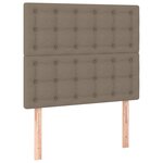 vidaXL Tête de lit à LED Taupe 80x5x118/128 cm Tissu