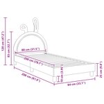 vidaXL Cadre de lit pour enfants avec tête de lit Blanc 80 x 200 cm PU