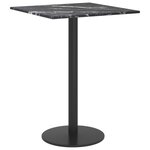 vidaXL Dessus de table noir 30x30 cm 6 mm verre trempé design marbre