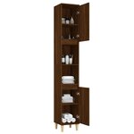 vidaXL Armoire de bain chêne marron 30x30x190 cm bois d'ingénierie