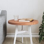 vidaXL Dessus de table Ø40x2 5 cm rond bois massif de hêtre