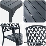 Ensemble meuble de couloir 9 pièces vidaXL en acier anthracite