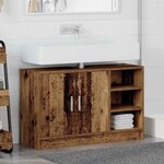 vidaXL Cabinet de salle de bain avec porte Bois Ancien 90 x 29 x 55 cm