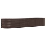 vidaXL Lit surélevé de jardin Acier enduit de poudre marron