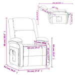 vidaXL Fauteuil inclinable électrique Jaune Tissu