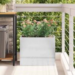 vidaXL Cache-pot de jardin Argent 50 x 32 x 40 cm Acier inoxydable