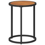 vidaXL Ensemble de tables basses 2 Pièces Naturel et noir 55 x 55 x 45 cm