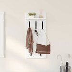 vidaXL Porte-manteau mural Blanc 90 x 40 x 10 cm Bois d'ingénierie