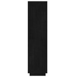 vidaXL Bibliothèque/Séparateur de pièce Noir 60x35x135 cm Pin massif