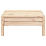vidaXL Canapé de jardin 2 places et repose-pied bois pin massif