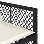 vidaXL Ensemble à manger de jardin 15 Pièces coussins noir résine tressée