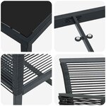 vidaXL Ensemble de salle à manger pour jardin 5 Pièces Noir Poly rotin