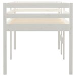 vidaXL Lit haut Blanc 80x200 cm Bois de pin massif
