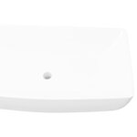 vidaXL Lavabo rectangulaire Céramique Blanc 71 x 39 cm