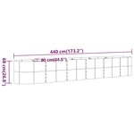 vidaXL Lit surélevé de jardin Acier galvanisé Anthracite