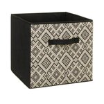 Boîte de rangement/tiroir pour meuble en tissu 31x31 cm - Ethnique