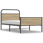 vidaXL Cadre de lit sans matelas 107x203 cm chêne sonoma