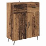 vidaXL Haut Armoire Bois Ancien 69 5 x 34 x 180 cm Bois d'ingénierie