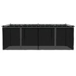 vidaXL Tonnelle avec parois en filet anthracite 6x3 m acier