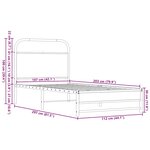 vidaXL Cadre de lit sans matelas 107x203 cm chêne marron