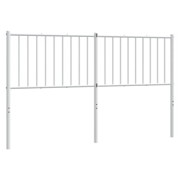 vidaXL Tête de lit métal blanc 150 cm