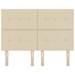 vidaXL Tête de lit réglable en hauteur Crème 160 cm tissu