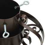 vidaXL Pied de Sapin de Noël Cuivre antique 40 x 40 x 20.5 cm Acier