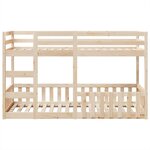 vidaXL Lit superposé 80x200 cm Bois de pin massif