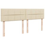 vidaXL Sommier à lattes de lit avec matelas Crème 200x200 cm Tissu