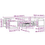 vidaXL Ensemble de canapés d'extérieur 8 Pièces Naturel et Crème