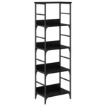 vidaXL Étagère Chêne noir 50 x 33 x 153 cm Bois d'ingénierie