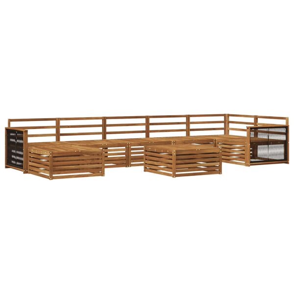 vidaXL Ensemble de canapés d'extérieur 8 pc Naturel