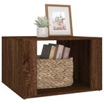 vidaXL Table de chevet Chêne marron 57x55x36 cm Bois d'ingénierie