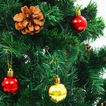 vidaXL Arbre de Noël artificiel pré-éclairé avec boules vert 210 cm