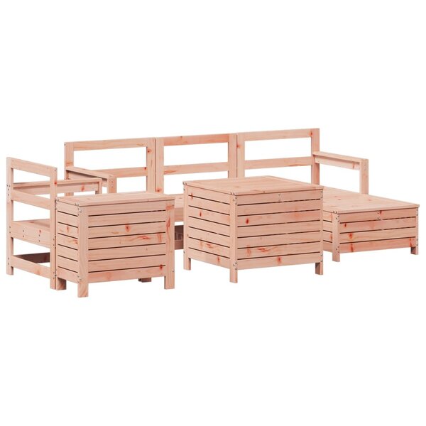 vidaXL Salon de jardin 7 Pièces bois massif sapin de douglas