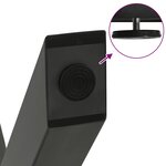 vidaXL Pieds de table basse en forme de X  2 pièces  anthracite  28 x (42-43) cm  acier