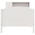 vidaXL Lit bibliothèque sans matelas blanc 75x190cm bois de pin massif