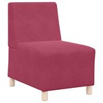 vidaXL Unité de Sofa Modulaire Sans Accoudoirs 3 Pièces Rouge bordeaux