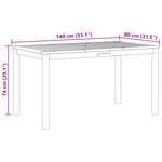 Ensemble de salle à manger de jardin vidaXL 5 pièces en poly rotin gris acacia