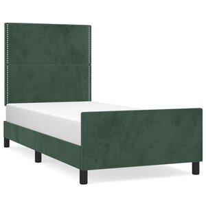 vidaXL Cadre de lit sans matelas vert foncé 80x200 cm velours