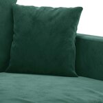 vidaXL Canapé à 3 places Vert foncé 180 cm Velours