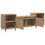 vidaXL Meuble TV Chêne artisanal 160 x 35 x 55 cm Bois d'ingénierie