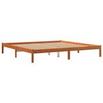 vidaXL Cadre de lit sans matelas cire marron 200x200cm bois pin massif