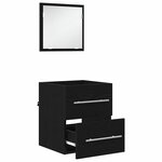vidaXL Ensemble de mobilier de salle de bain Noir 41 x 38 5 x 48 cm