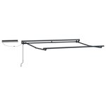 vidaXL Auvent rétractable électrique Bleu  Blanc  Anthracite 3 5 x 2 m