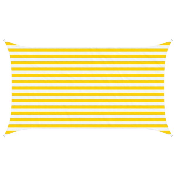 vidaXL Voile d'ombre Jaune et blanc 3 5 x 2 m 100   polyester Oxford