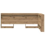 vidaXL Tête de lit de rangement avec étagère Chêne artisanal 100 cm