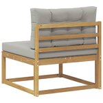 vidaXL Sofa de milieu extérieur Polyester Blanc