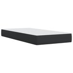 vidaXL Sommier à lattes de lit avec matelas noir similicuir