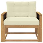 vidaXL Sofa de milieu extérieur Polyester Blanc